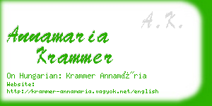annamaria krammer business card